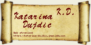 Katarina Dujdić vizit kartica